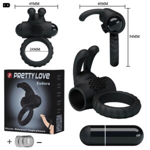 Anillo vibrador conejo clitorial - Eudora